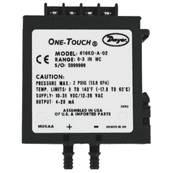 Drukverschiltransmitter voor DIN-rail montage serie 616KD