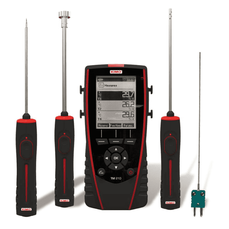 Kimo draagbare temperatuurmeter serie TM210