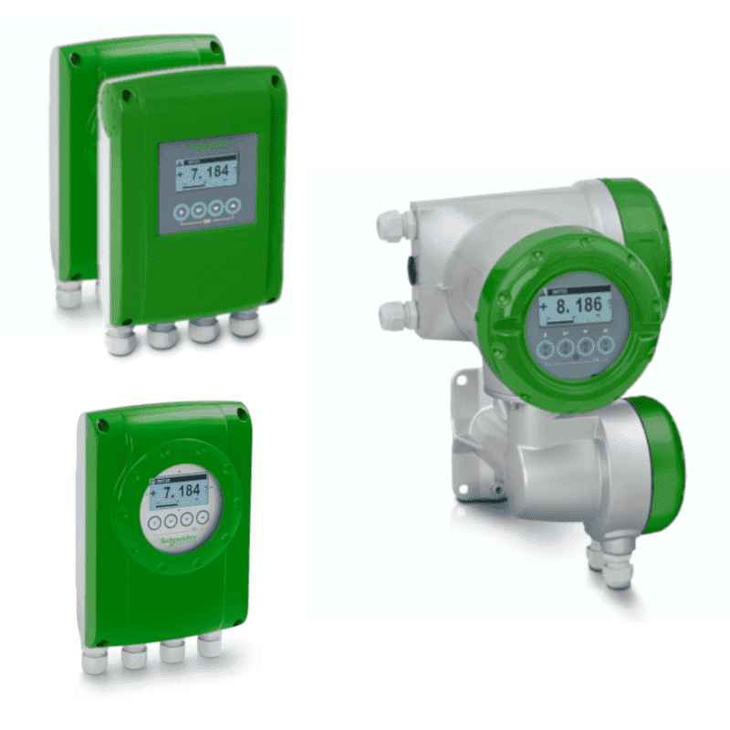 Schneider Electric magnetische flowmeter voor de chemie serie 9700A